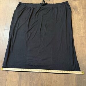 Woman Within Skirt Womens Plus Size 5X Black Knit Maxi Drawstring